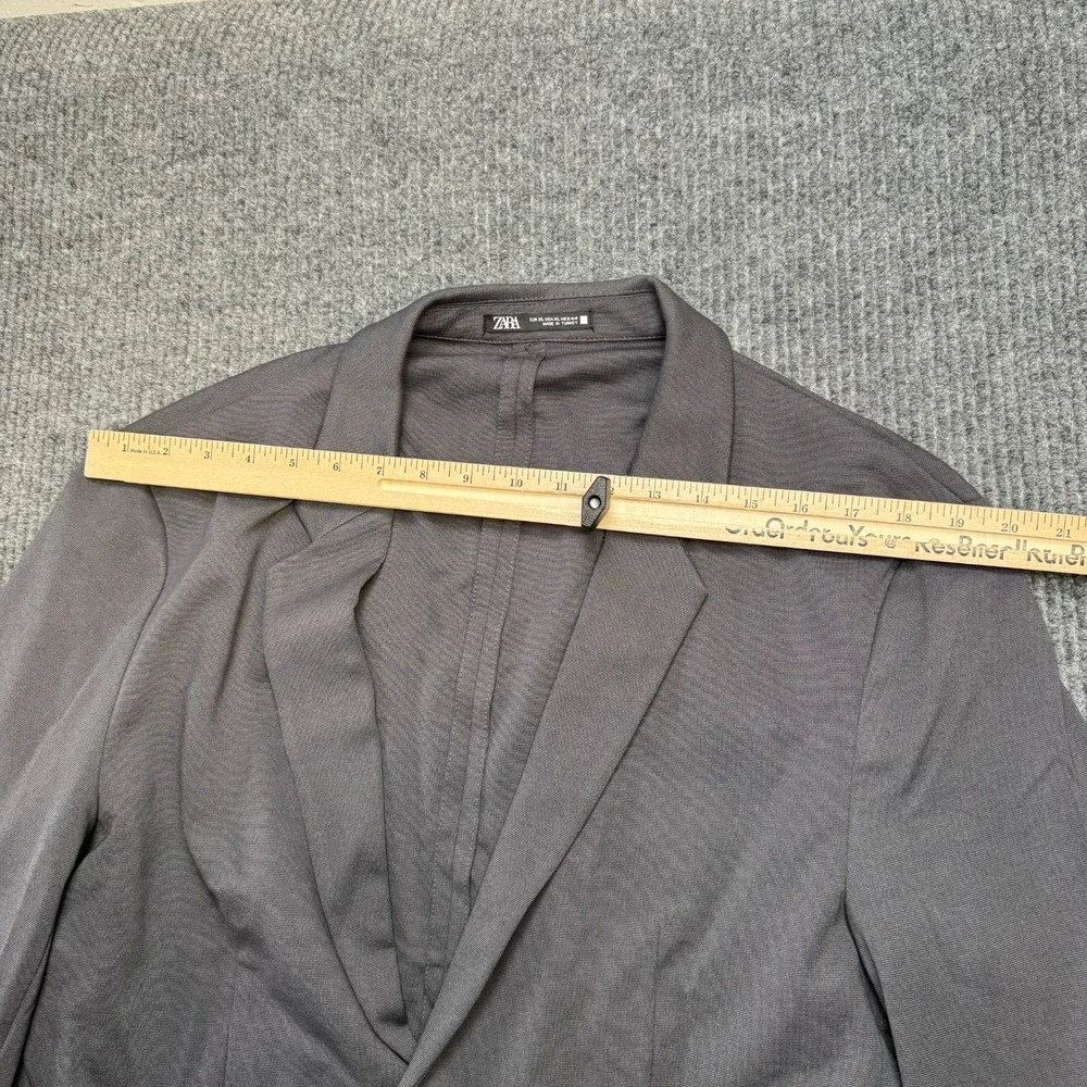 Zara‎ Blazer Mens XL Gray Unstructured Comfort Jacket Knit Stretch One Button